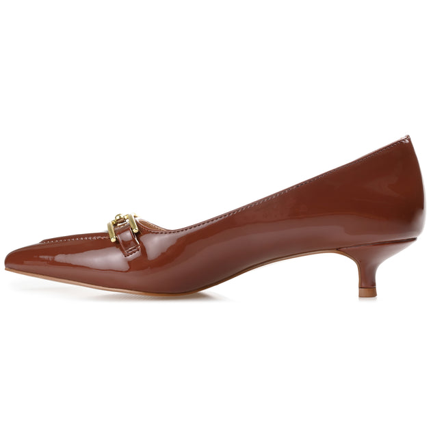 Journee Collection Rumi Kitten Heel Loafers Gold 9.5 US 3