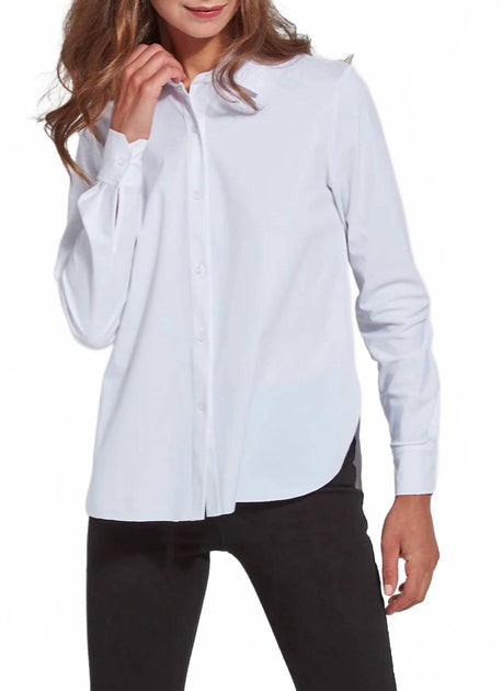 Lysse Connie Button Down Blouse Blue XS 2