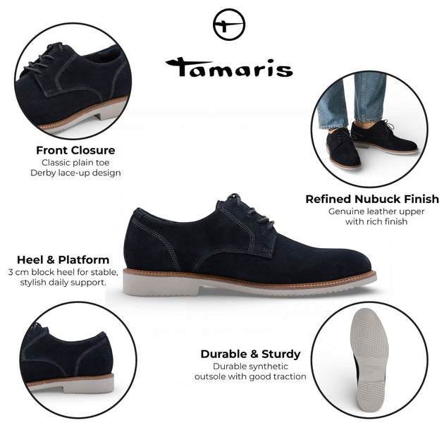 Tamaris Men's Smart Derby Blue EU 43 6