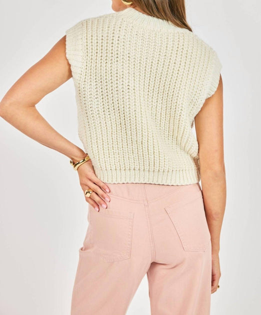 Sadie & Sage Pull sans manches Chunky Multi Large 3