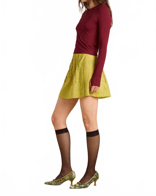 Damson Madder Glinda Ruffle Minirock Golden Lime US 8 4
