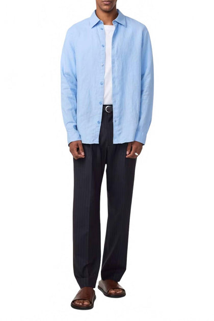 NN07 Enzo Langarmhemd Blau Small 3