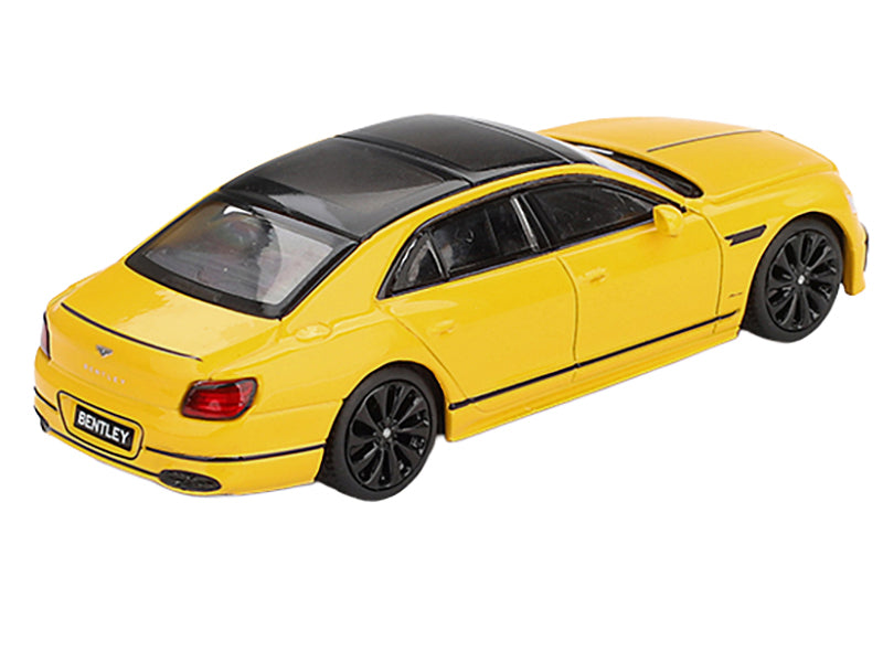 Mini GT Bentley Flying Spur Monaco Yellow Black Top 1/64 4