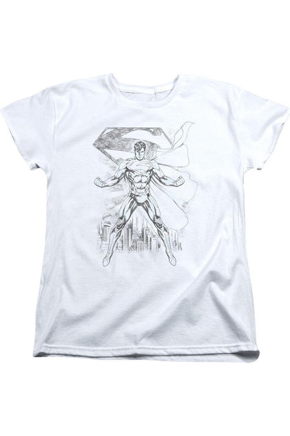 Gildan Superman Super Sketch T-Shirt Weiß Small 2