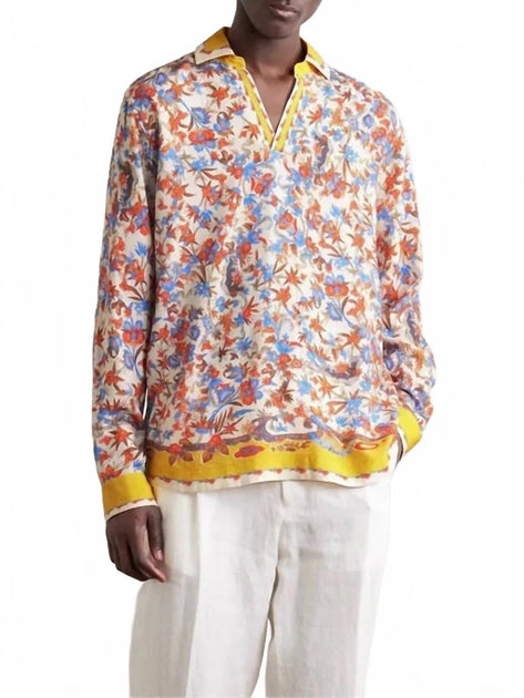 Orlebar Brown Ridley Linen Shirt Multi Medium 2