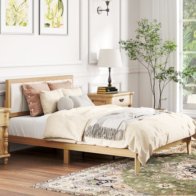 Hivvago Full Bed Frame Charcoal Gray 5