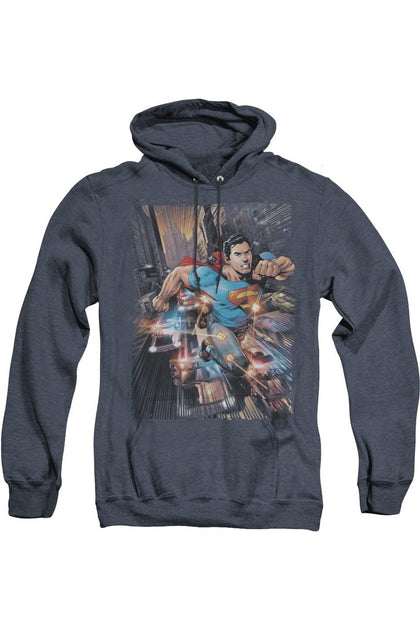 Gildan Superman Action Comics #1 Sweat à Capuche Bleu XXL 2
