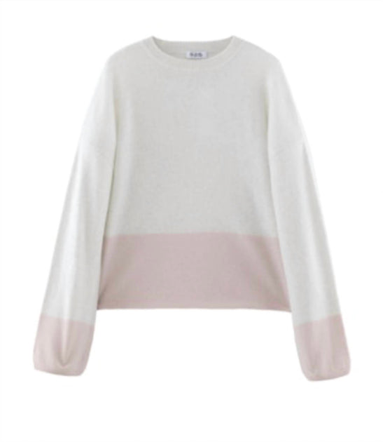 525 America Women Contrast Pullover White XS 2