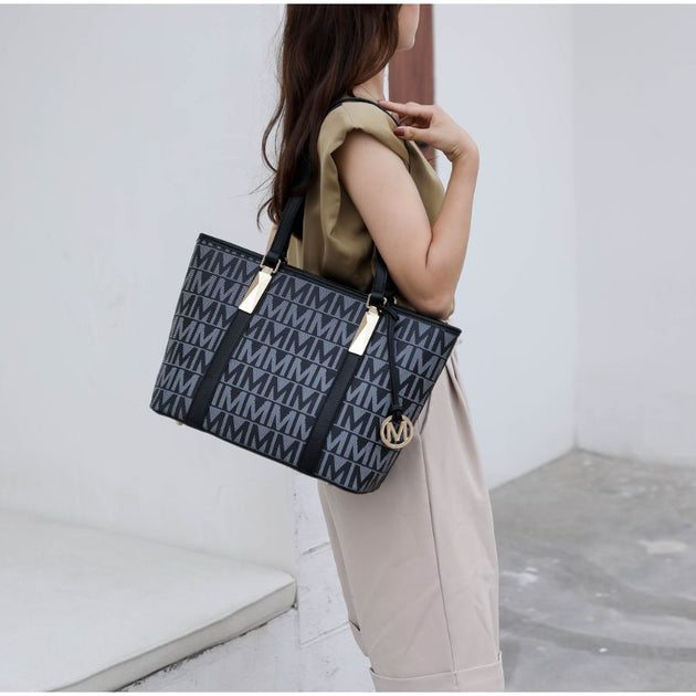 MKF Collection Marimar Signature 4 PCS Handbag Set Multi Large 3