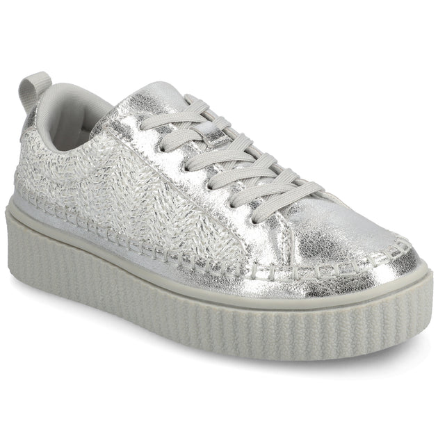 Journee Collection Pazey Platform Sneaker Silver US 11 2