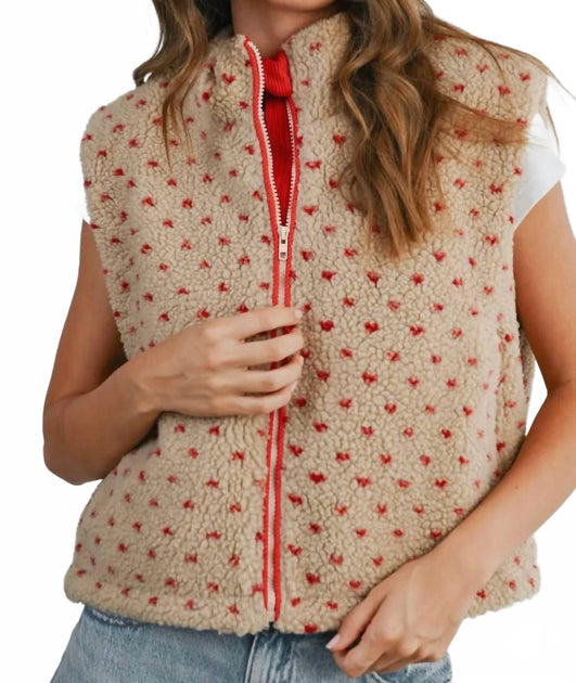 Buttermelon Floral Fleece Vest Multi Small 2