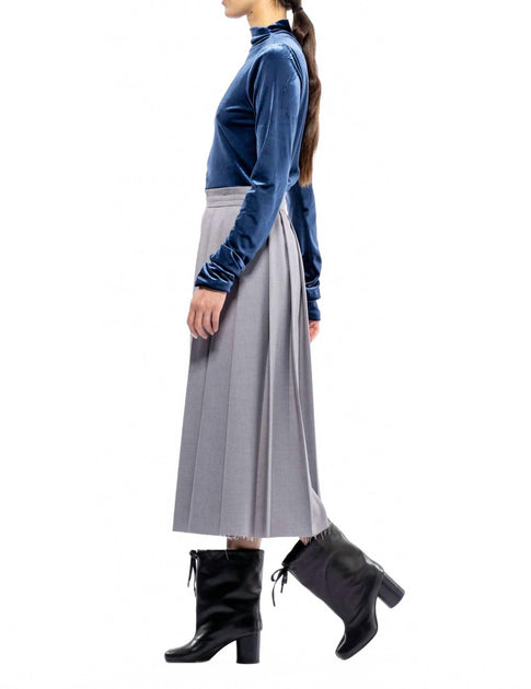 Toit Volant Gia Pleated Skirt Grey Medium 4