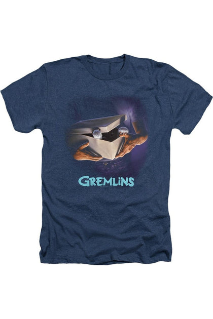 Gildan Gremlins Original Poster Heather T-Shirt Bleu Medium 2