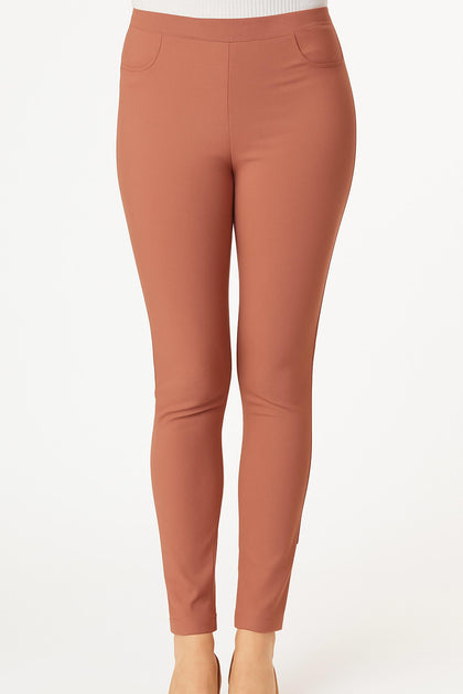 french kyss Straight Leg Jeggings Braun Small 2