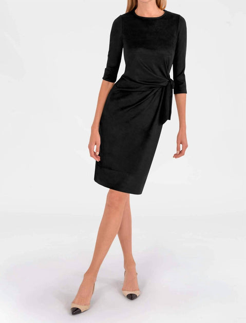 Gretchen Scott Cinch & Tie Dress Black Small 2