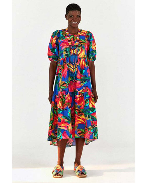 farm rio black spring bananas print mini dress FARM Rio Bananamix Midi Dress