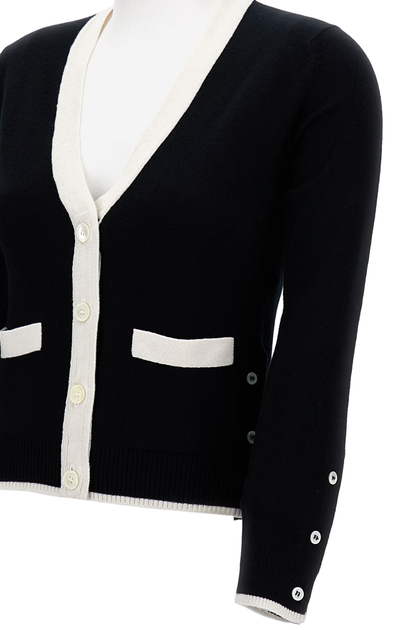 Thom Browne V-Neck Cardigan Black EU 40 4