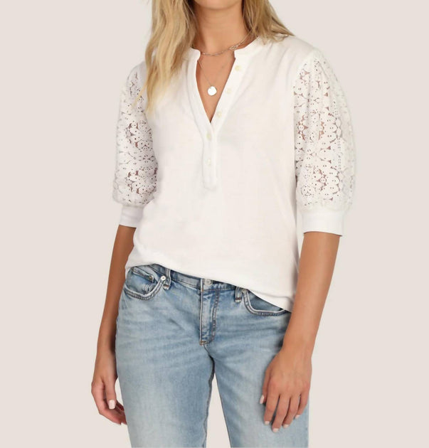 Dylan Jules Henley Top Weiß XLarge 2