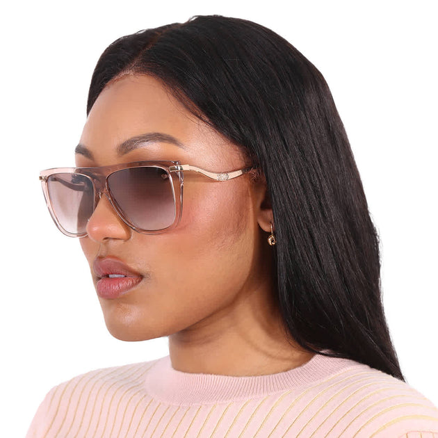 Jimmy Choo Brown Mirror Gradient Browline Ladies Sunglasses  display picture 3