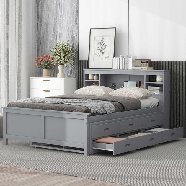 Streamdale Furniture Streamdale Full Size Platform Bed With Storage