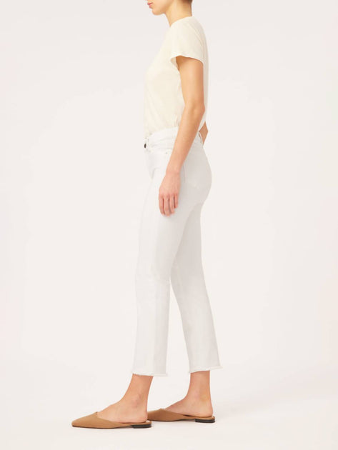 DL1961 Mara Straight Mid Rise Jean White 34 3