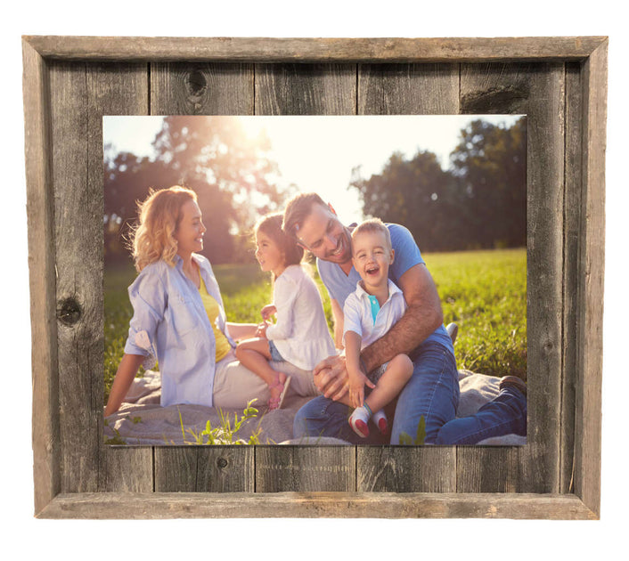 Hivvago Cadre Photo en Bois 11x14 Gris Vieilli 2