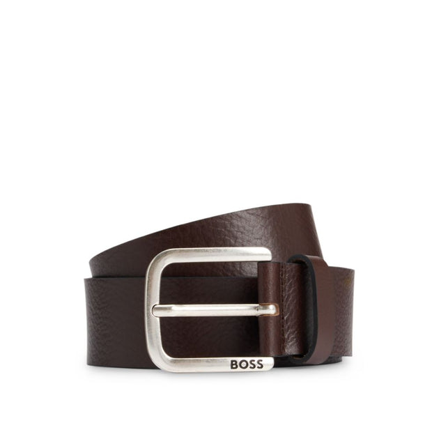 Boss Buffalo Leather Belt Brown 44 2