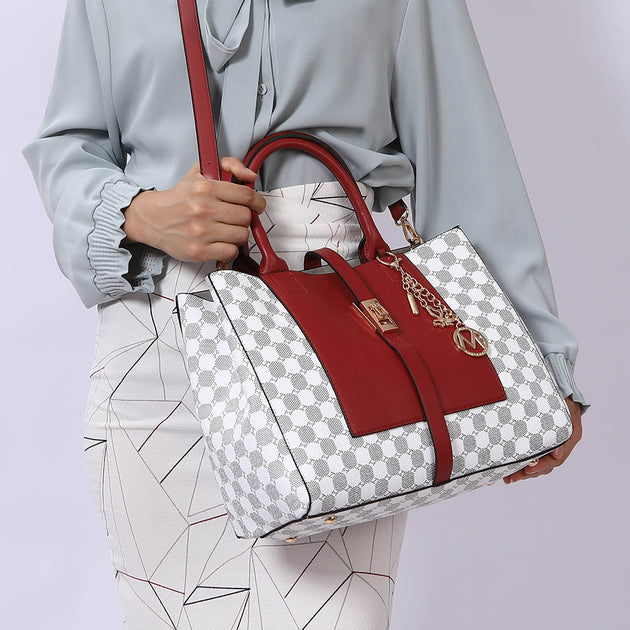 MKF Yuliana Satchel Bag with Wallet White Medium 4