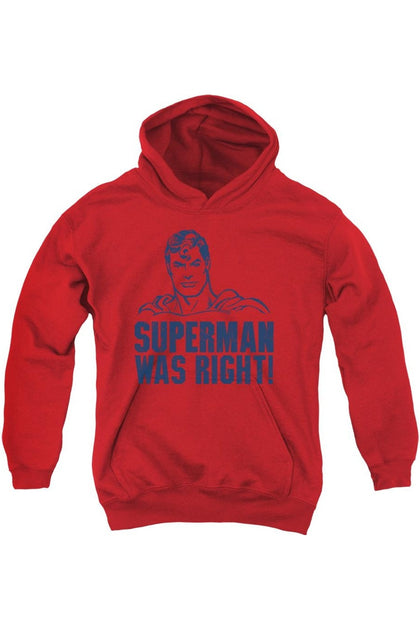 Gildan Superman Youth Hoodie Red XL 2
