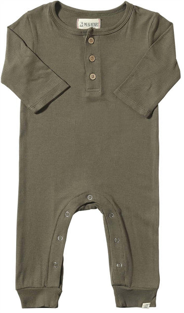 ME & HENRY Mason Ribbed Romper Green 6-9 Months 2