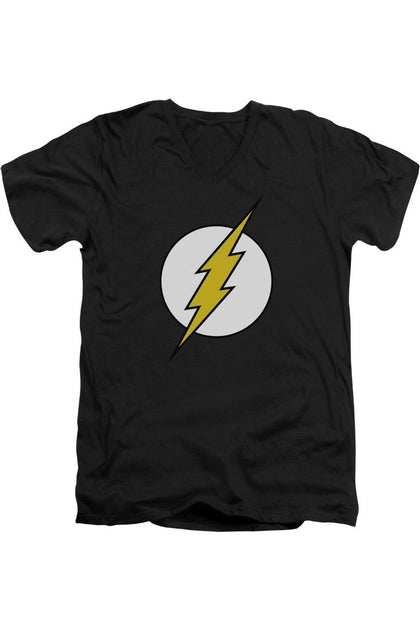 Gildan DC Comics Flash V-Neck T-Shirt Black Small 2