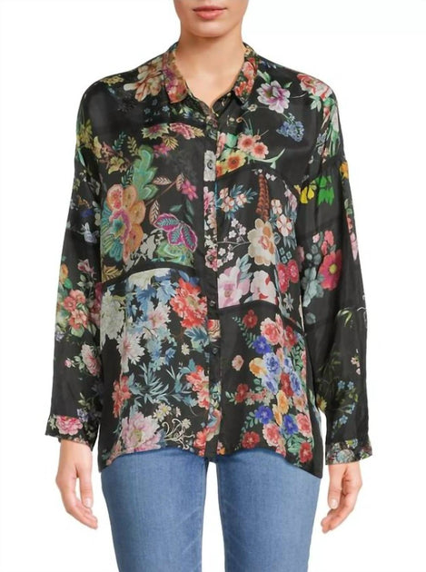 Johnny Was Audrey Blouse Black XSmall 3