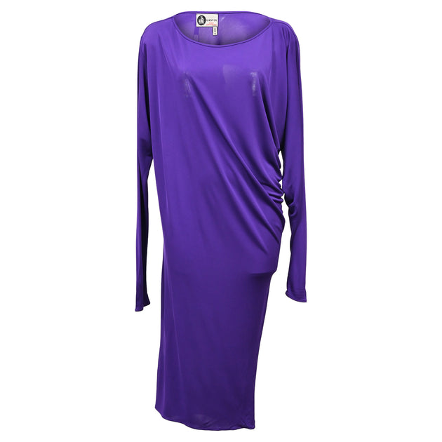 Lanvin Long Sleeve Jersey Dress Purple EU 34 2