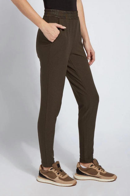 Lysse Autumnal Gathered Waist Pant Brown Small 3