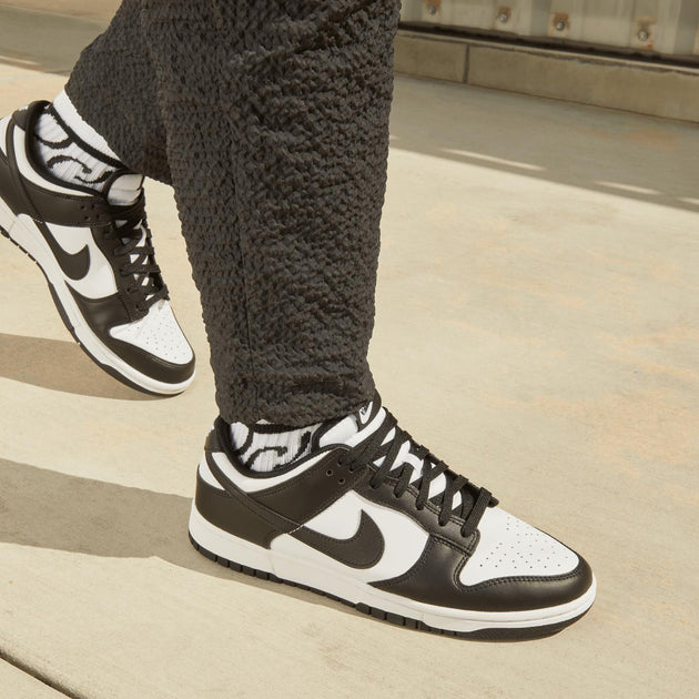 NIKE Men's Dunk Low Retro Shoes In White/black | ShopSimon