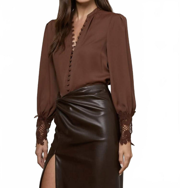 L'Agence Ava Lace Cuff Blouse Multi Small 3