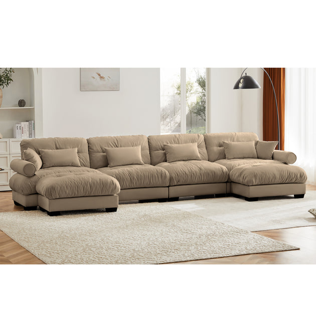 Streamdale U-Shaped Sectional Sofa Velvet 4