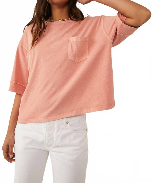 Free People Alissa Tee Pink XS 2