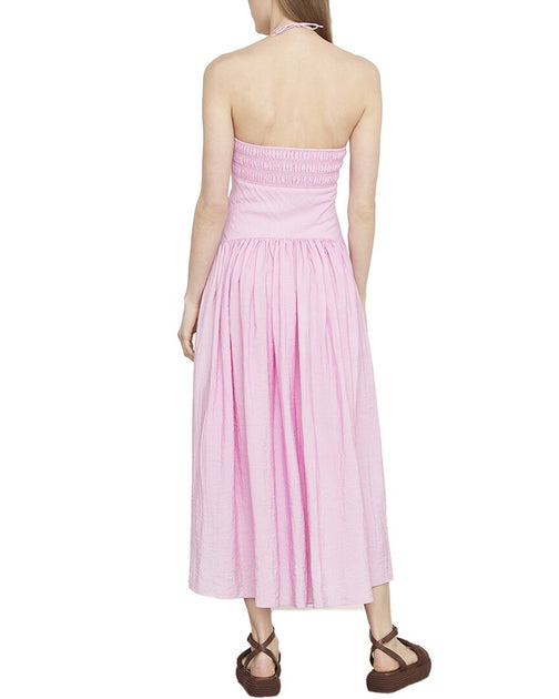 vince ruched halter dress Neck Halterneck dress