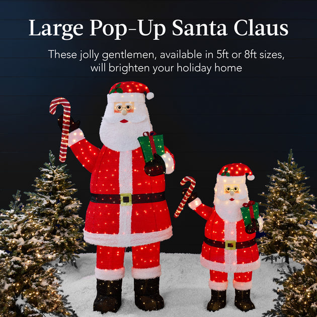 Best Choice Products Beleuchteter Pop-Up Weihnachtsmann, 152 cm 3