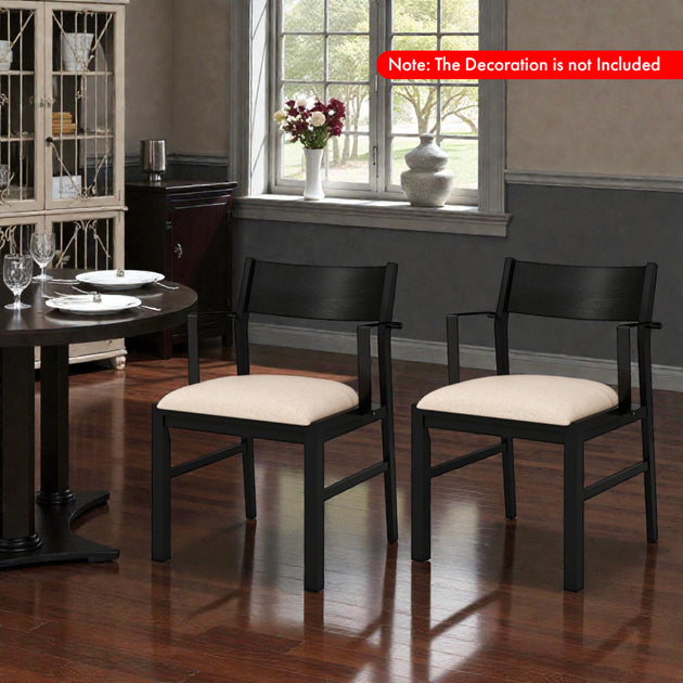 Hivvago Dining Chair Set Linen 3