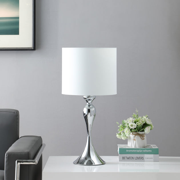 Hivvago Table Lamp Silver 24.5 inch 4
