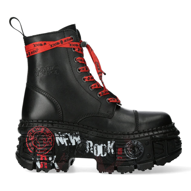 New Rock WALL126CCT-C1 Boots Leather Platform Gothic Orange EU 41 2