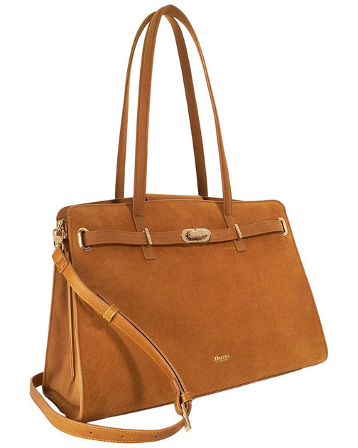 Dune London Define Suede Tote Tan Large 4