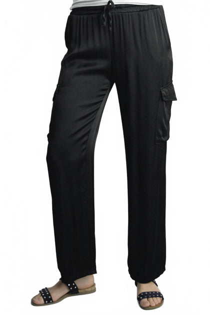 TEMPO PARIS Satin Cargohose 2