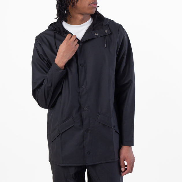 Rains Hooded Rain Jacket Black XL 2