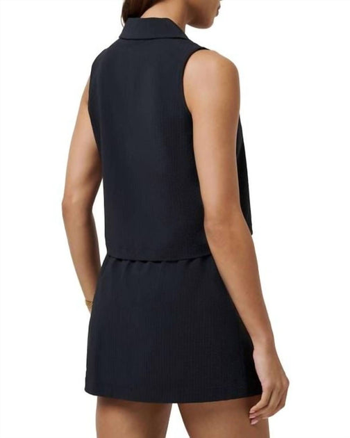 TravisMathew Timeless Breezeblend Sleeveless Polo Blue Large 3