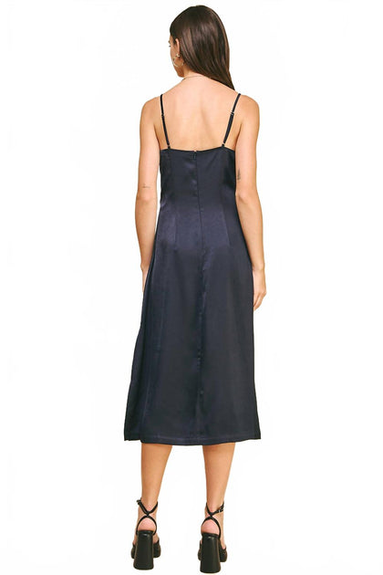 PINCH Gianna Slip Midi Dress Blue Medium 3