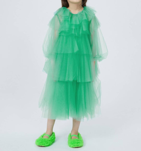 JNBY Ruffles Layers Dress Blue 8 Years 4