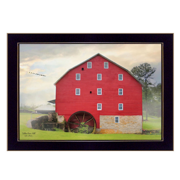 Hivvago Willow Grove Mill 1 Framed Print Wall Art Black 3